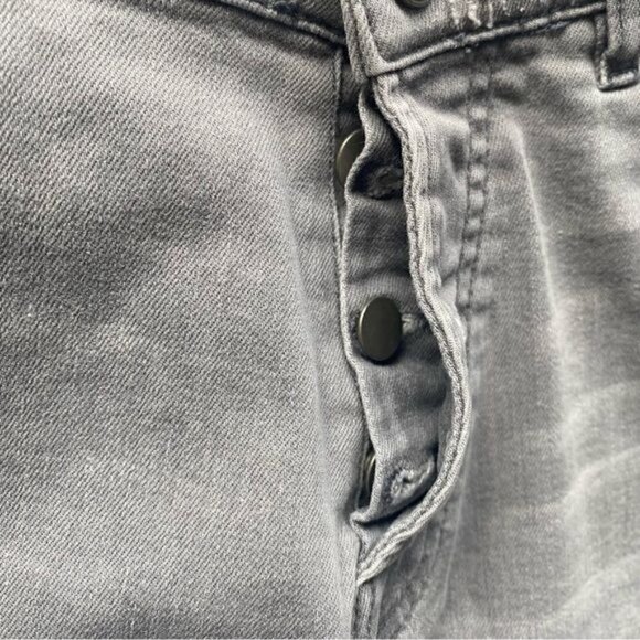 The Kooples Gray Distressed Button Fly Straight Leg Jeans 30 - Picture 5 of 11